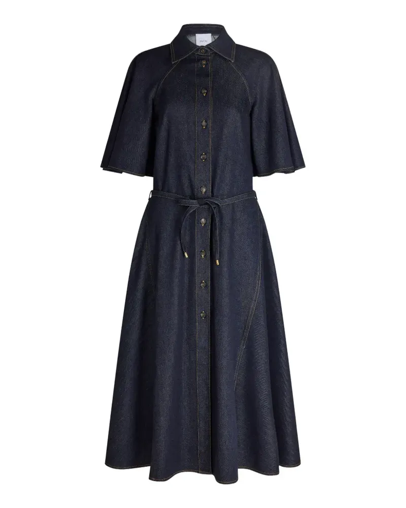 Patou Midikleid mit Gürtel - Blau Blau
