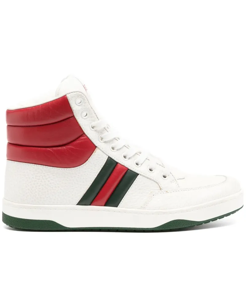 Gucci High-Top-Sneakers aus Leder - Weiß Weiß