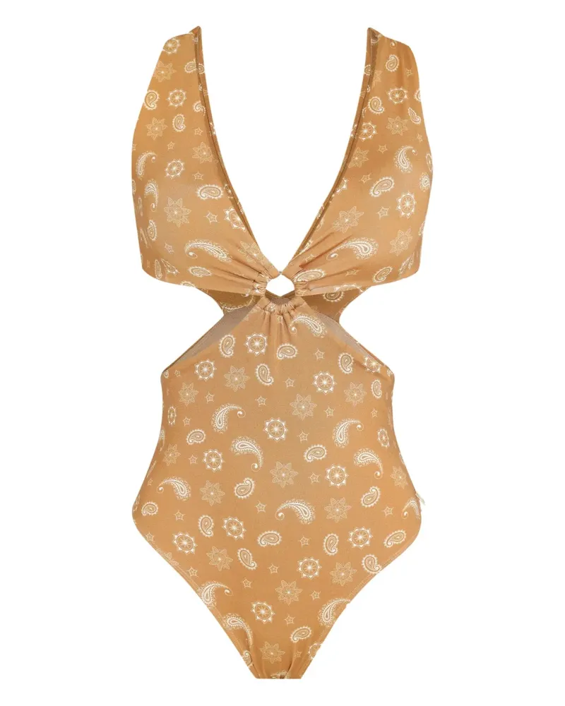 BRIGITTE TEEN Badeanzug mit Paisley-Print - Gelb Gelb