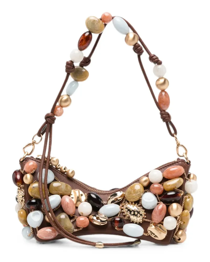 Cult Gaia Mercier bauble-embellished shoulder bag - Braun Braun