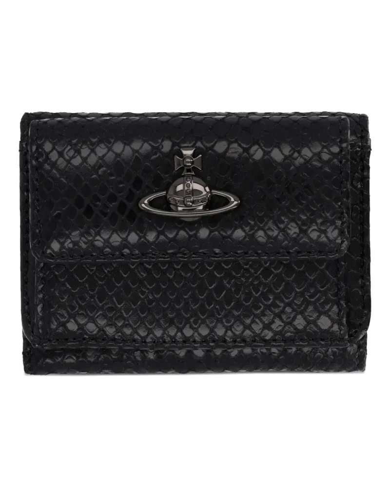 Vivienne Westwood orb textured leather wallet - Schwarz Schwarz