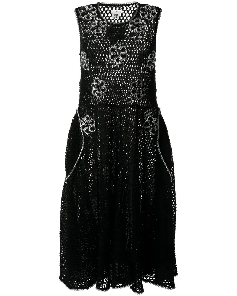 Noir Kei Ninomiya Strickkleid mit Applikationen - Schwarz Schwarz