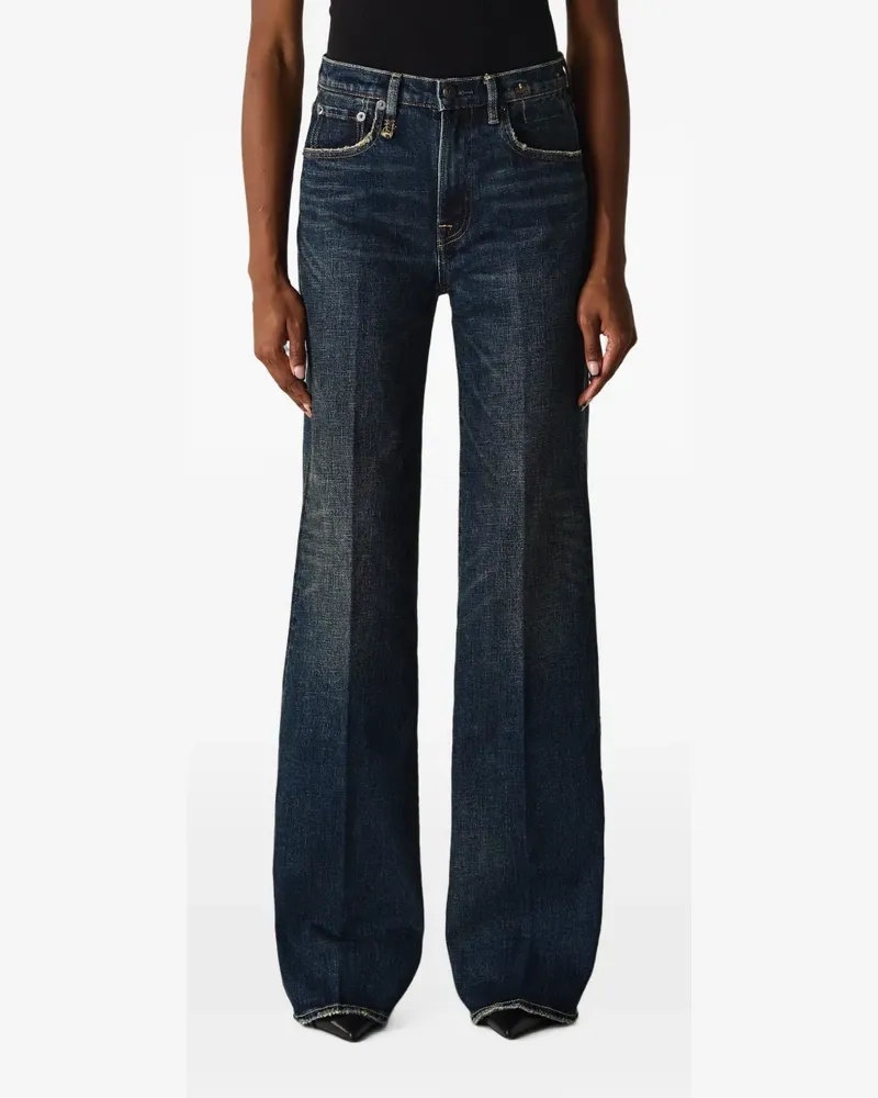 R13 Charlotte Wide-Leg-Jeans - Blau Blau