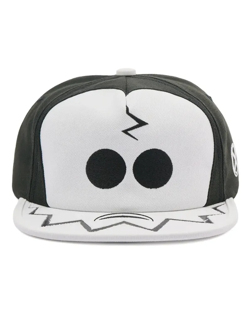 SAINT MXXXXXX graphic-print embroidered-logo cap - Schwarz Schwarz