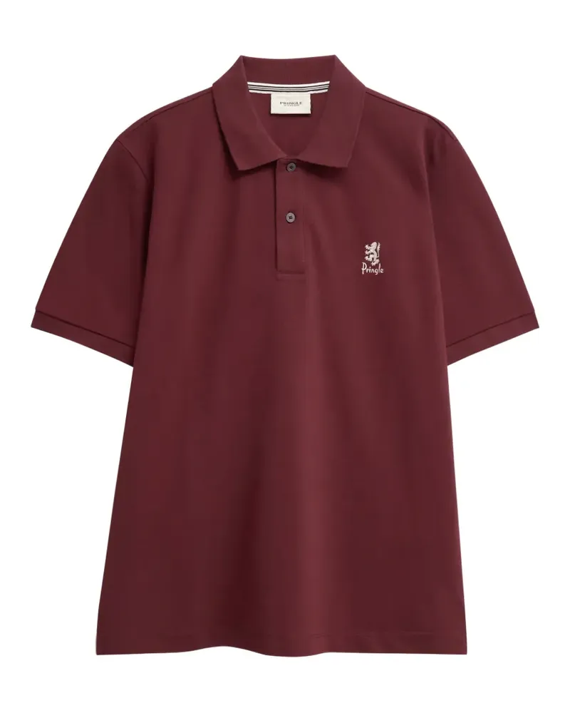 Pringle of Scotland Poloshirt aus Baumwollpiqué mit Logo-Stickerei - Rot Rot