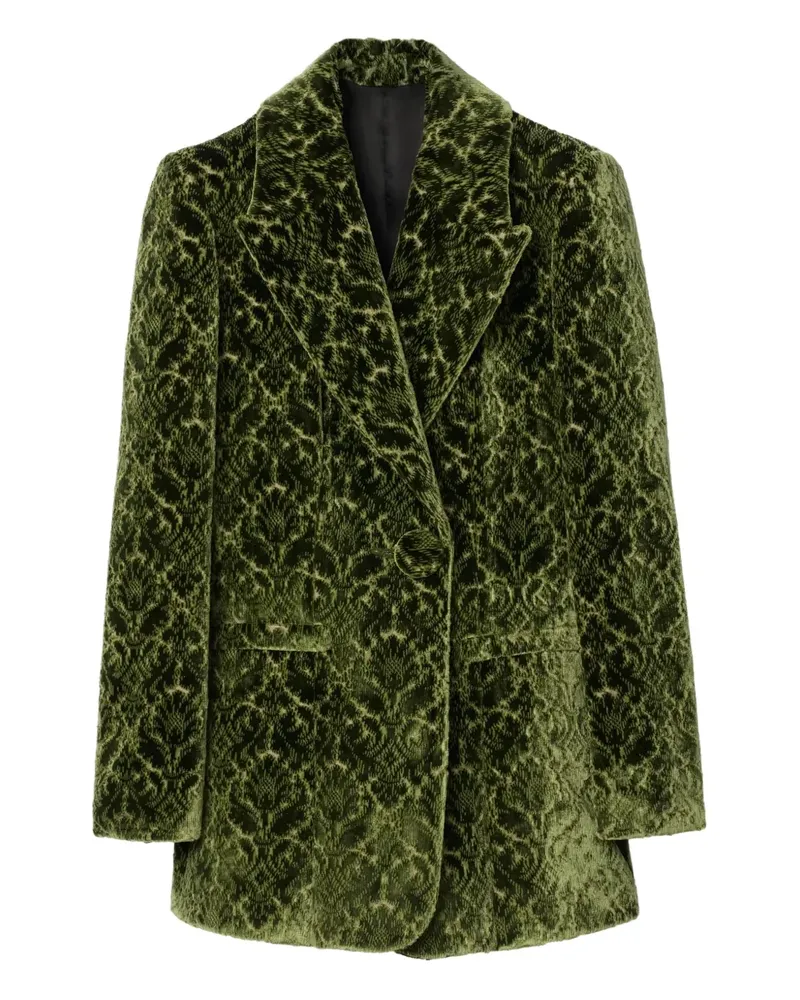 Burberry Blazer in Samtoptik - Grün Grün