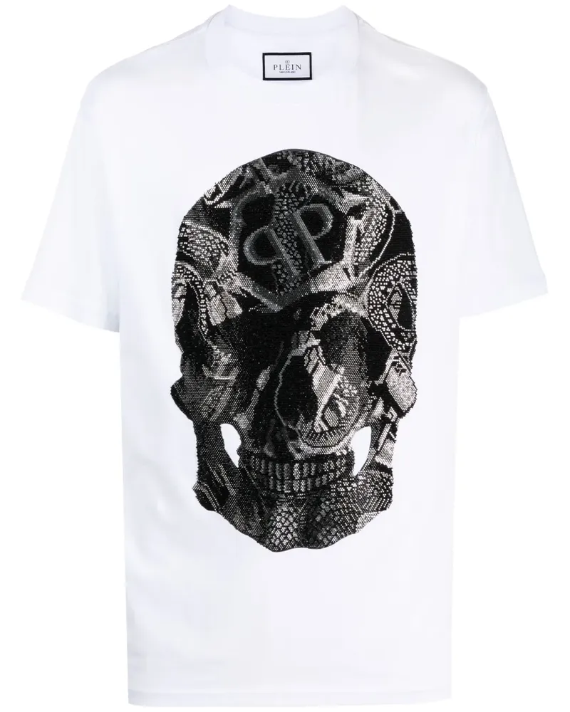 Philipp Plein T-Shirt mit Schlangen-Print - Weiß Weiß