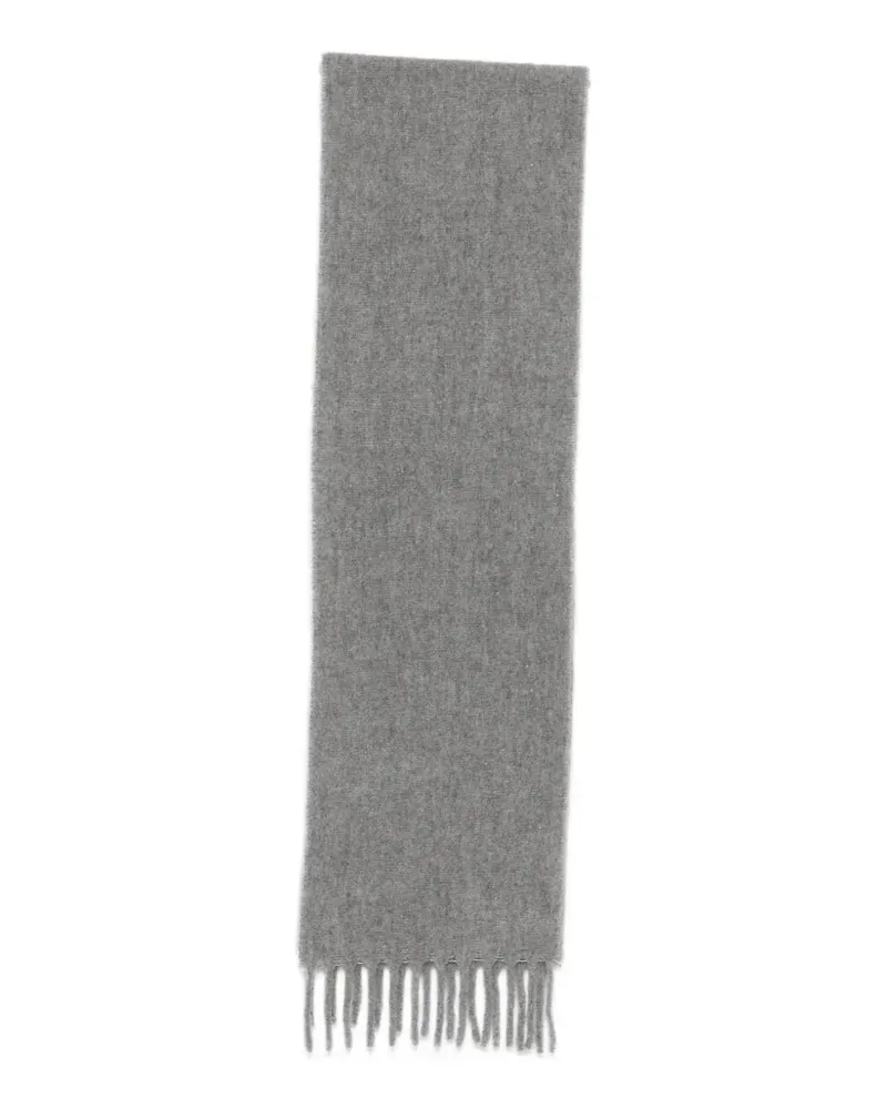 Lorena Antoniazzi fringed-edge scarf - Grau Grau
