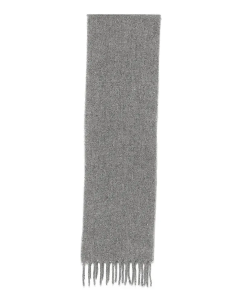 Lorena Antoniazzi Schal mit Fransensaum - Grau Grau