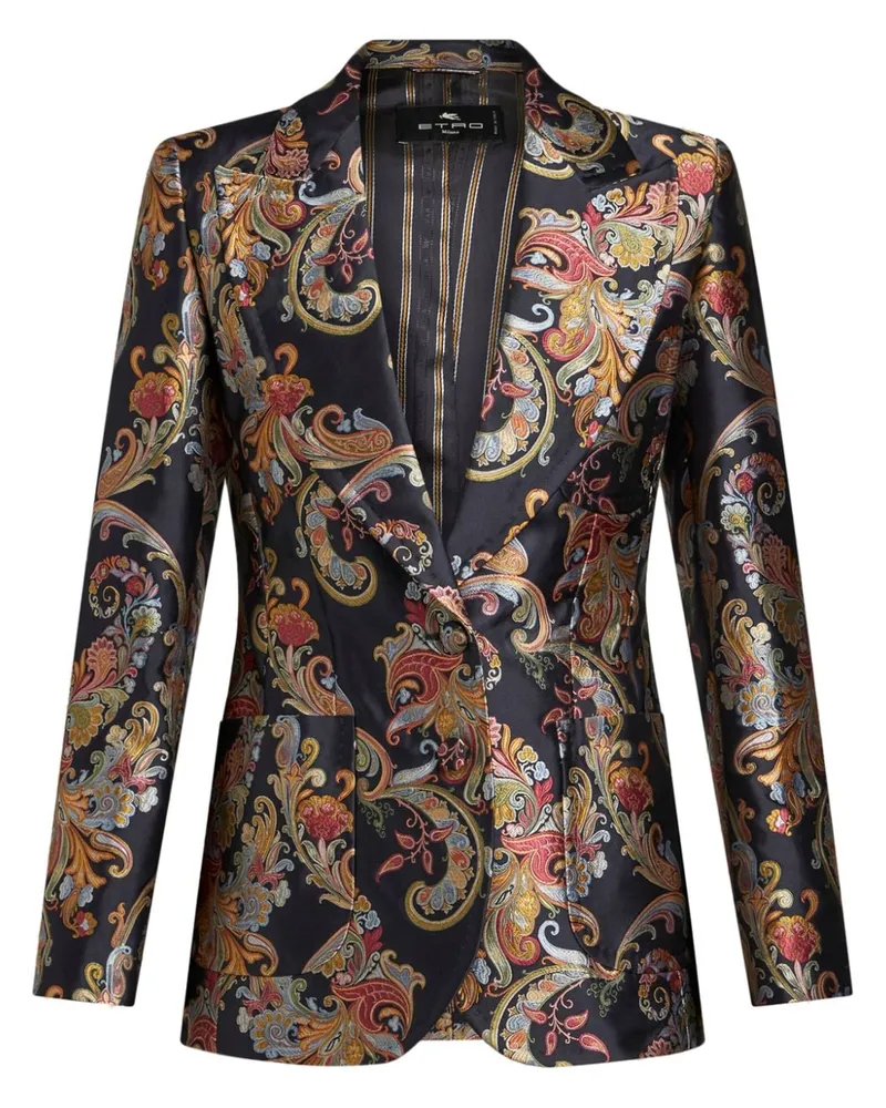 Etro Jacquard-Jacke mit Paisley-Print - Blau Blau