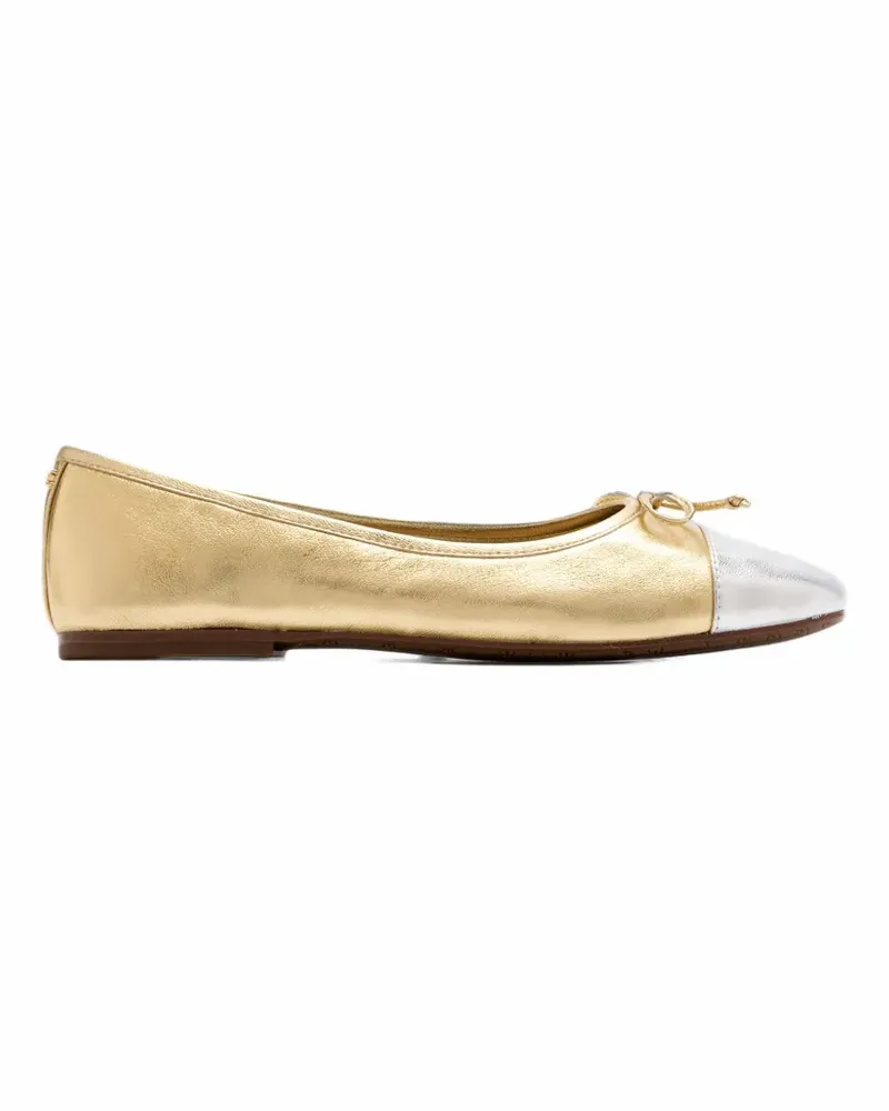 Sam Edelman Alie Ballerinas mit Schleifendetail - Gold Gold