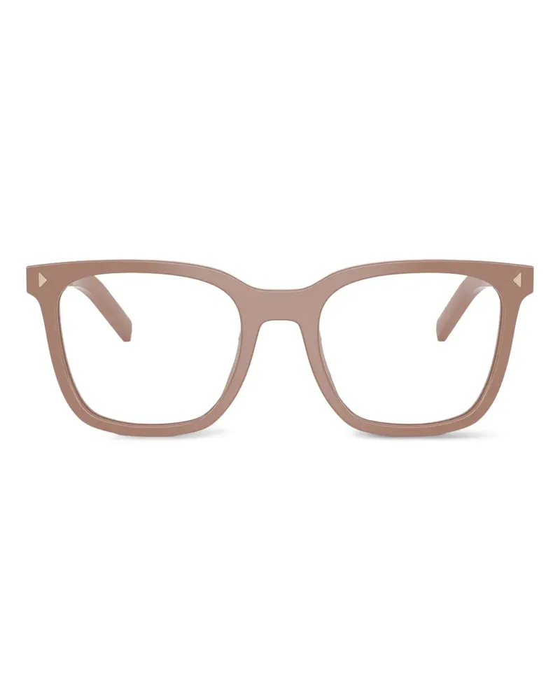 Prada square-frame glasses - Nude Nude