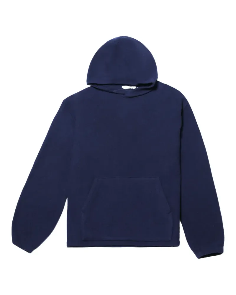 Rier fleece-texture pouch-pocket hoodie - Blau Blau