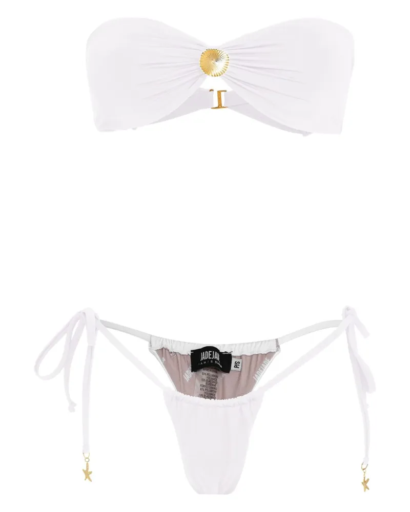 Amir Slama Bikini mit drapiertem Detail - Weiß Weiß