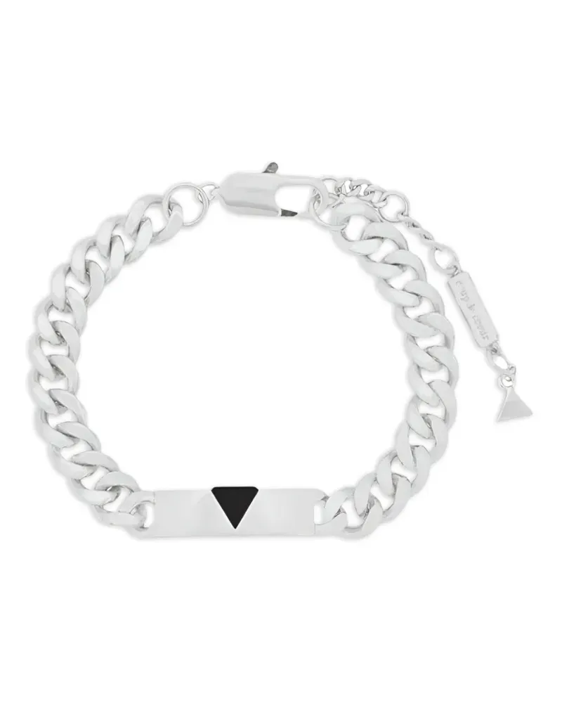 Coup De Coeur Panzerkettenarmband mit Triangel-Detail - Silber Silber