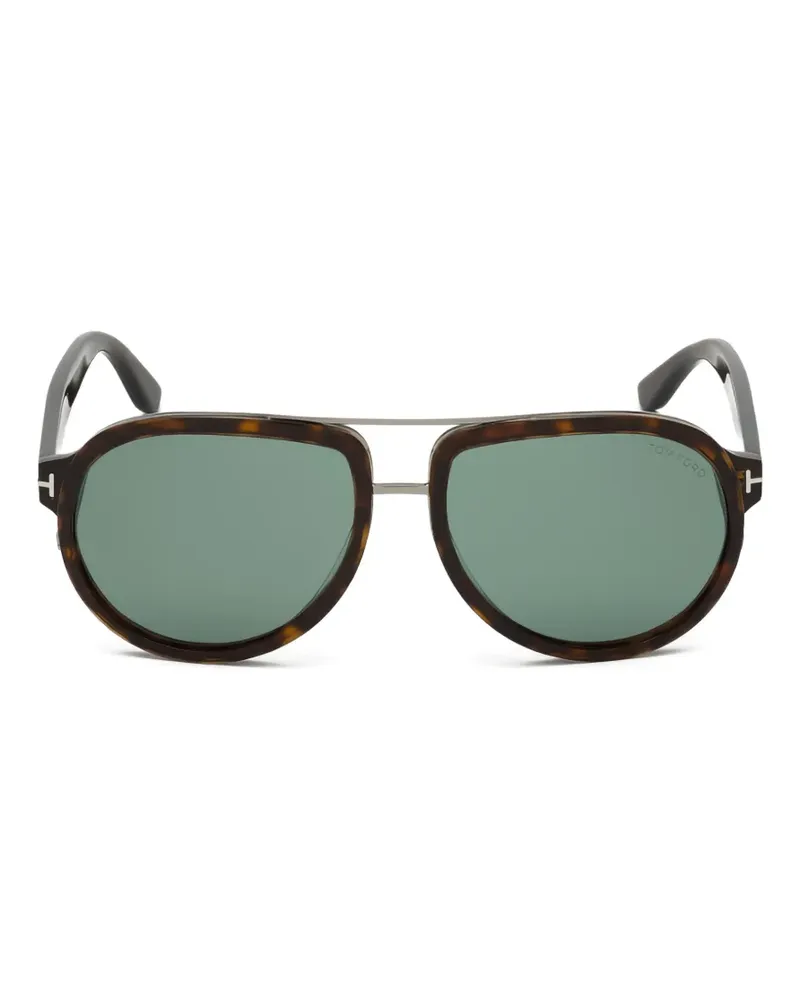 Tom Ford Pilotenbrille in Schildpattoptik - Braun Braun