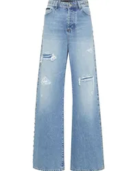 Philipp Plein Skater Jeans mit weitem Bein Blau