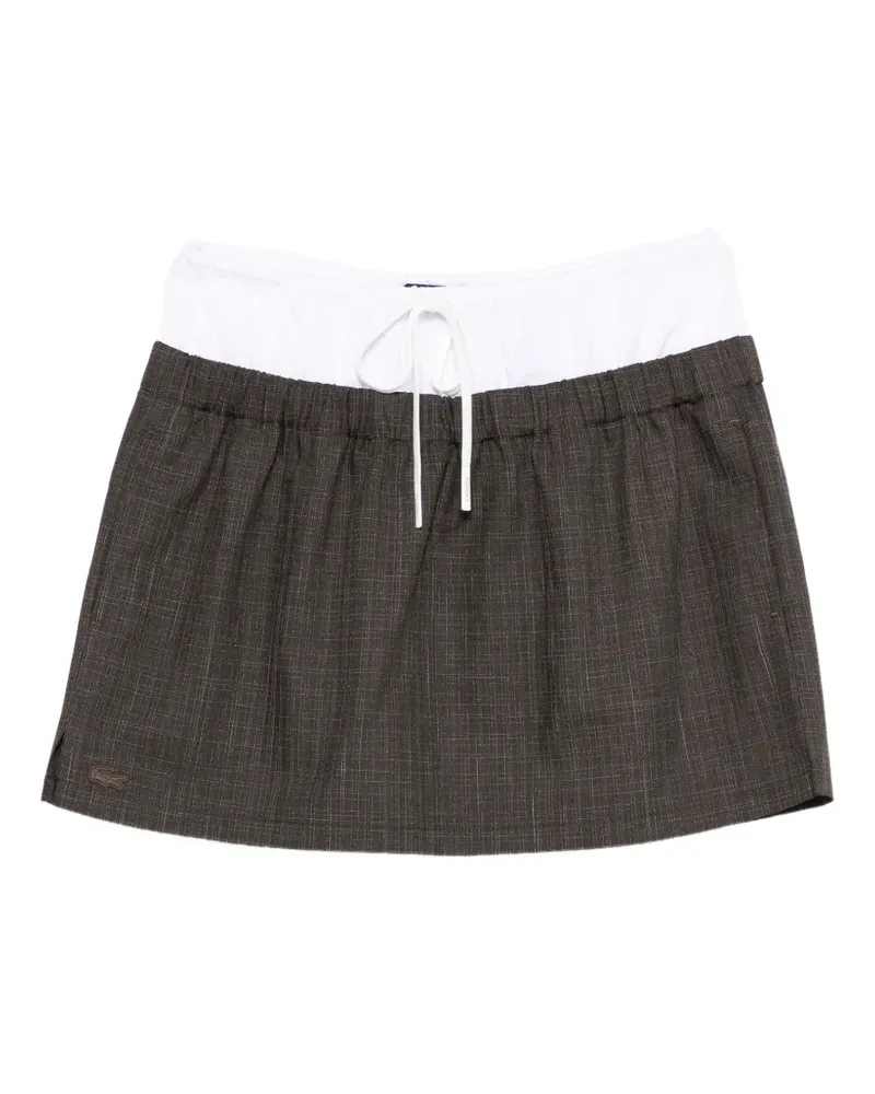 Lacoste Nakamura check mini skirt - Grau Grau