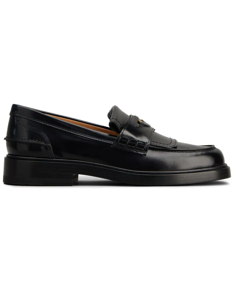 TOD'S Loafer mit Logo-Schild - Schwarz Schwarz