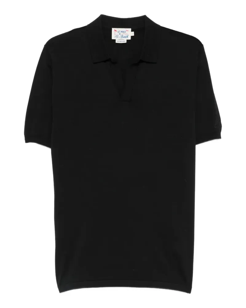 MC2 Saint Barth half-button polo-collar T-shirt - Schwarz Schwarz