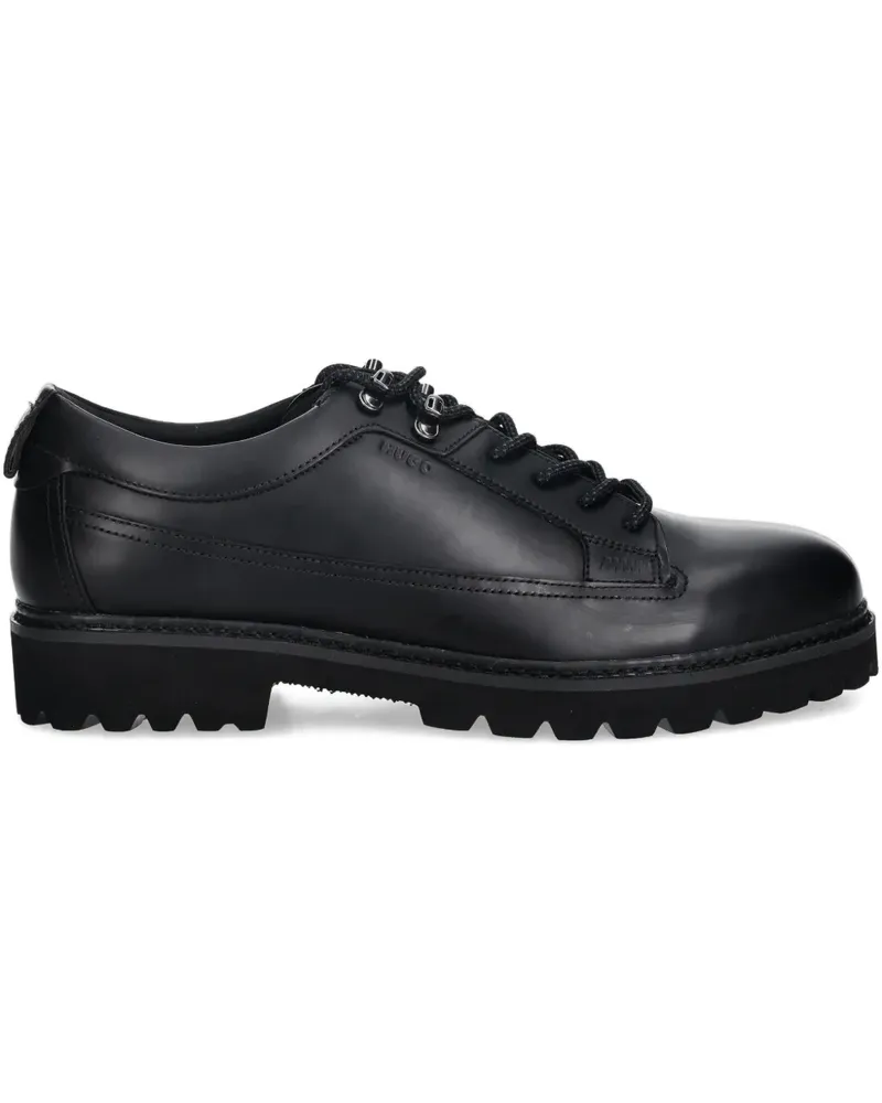 HUGO BOSS leather Derby shoes - Schwarz Schwarz
