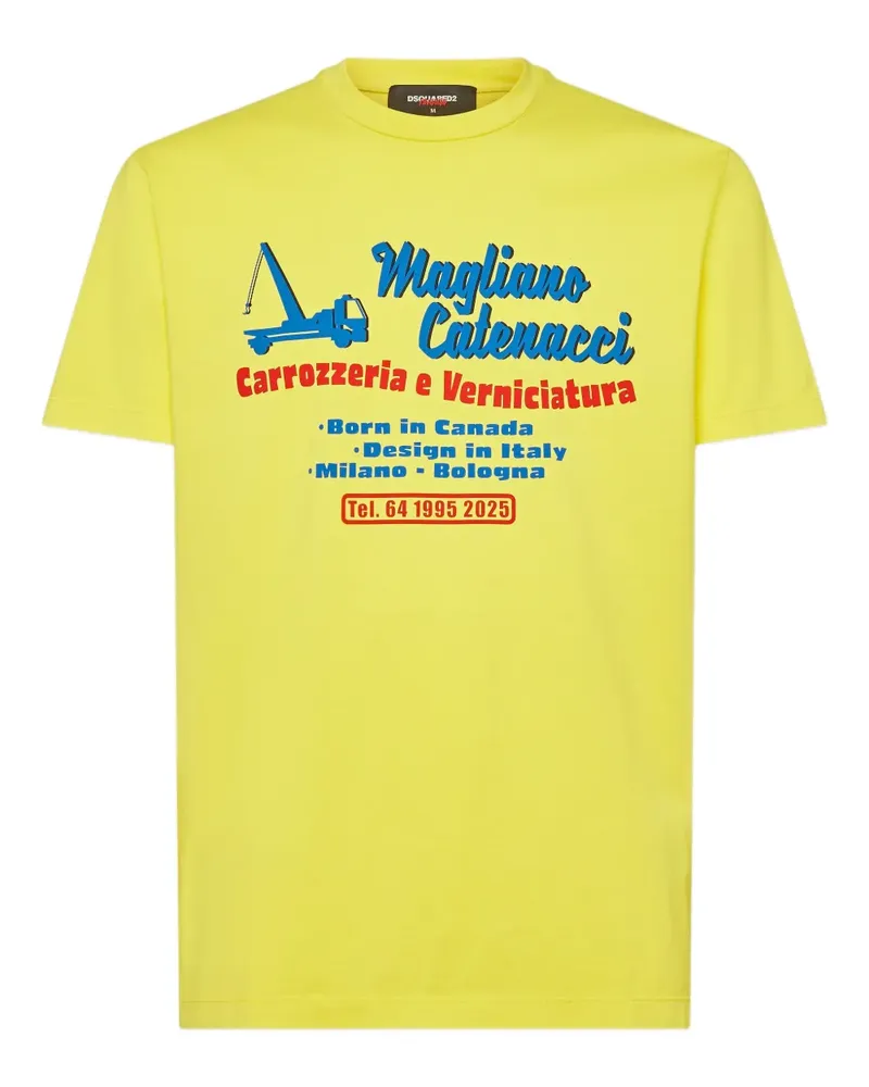 Dsquared2 x Magliano T-Shirt mit Print - Gelb Gelb