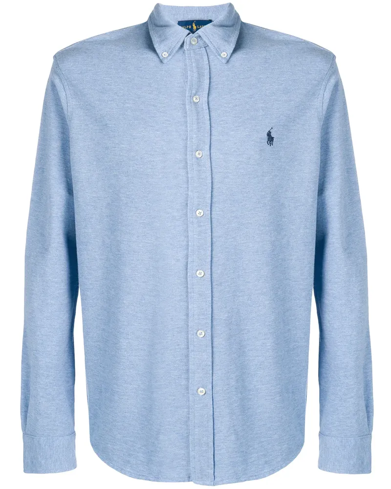 Ralph Lauren Button-down-Hemd mit Logostickerei - Blau Blau