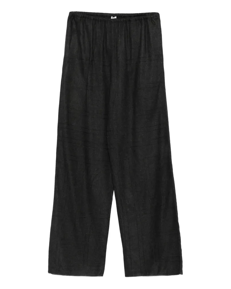 Totême monogram flannel trousers - Grau Grau