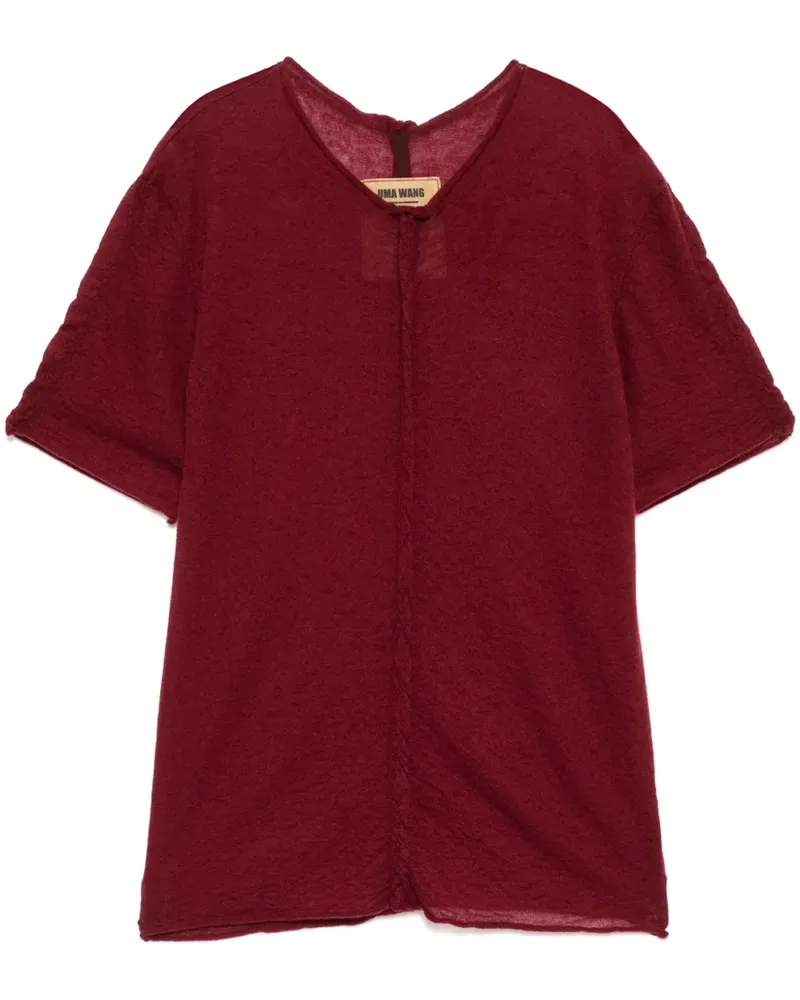 Uma Wang T-Shirt aus Kaschmir - Rot Rot