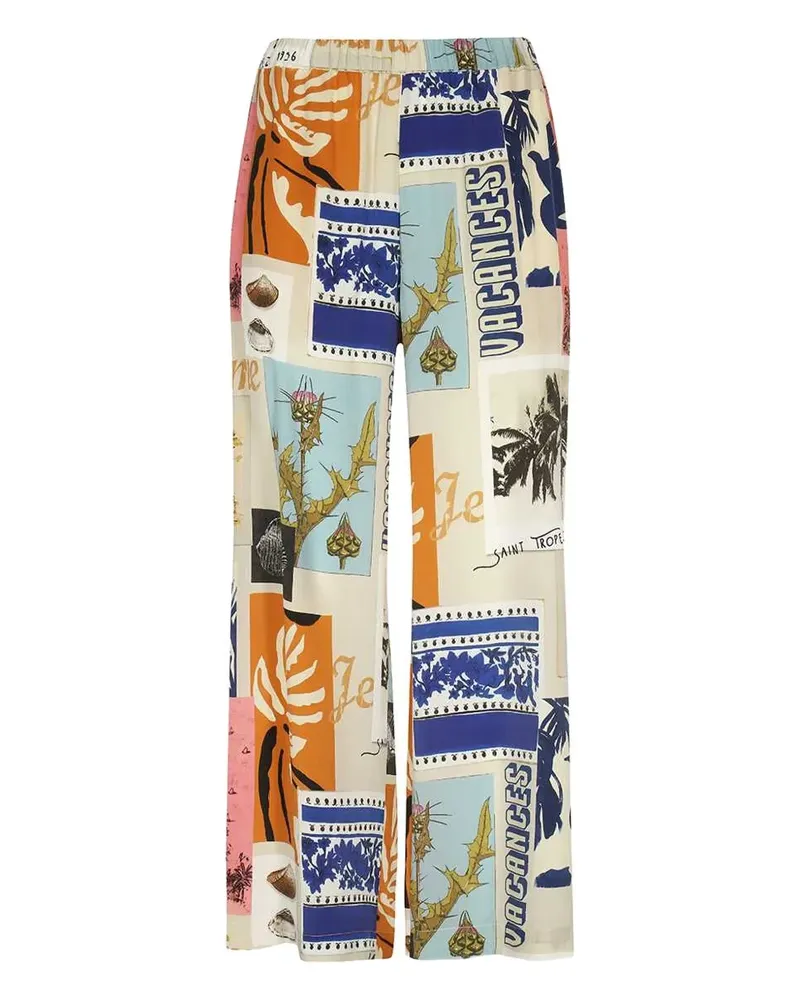 Max Mara Hose mit geometrischem Print - Nude Nude