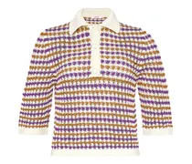 Pullover aus Häkelstrick - Violett