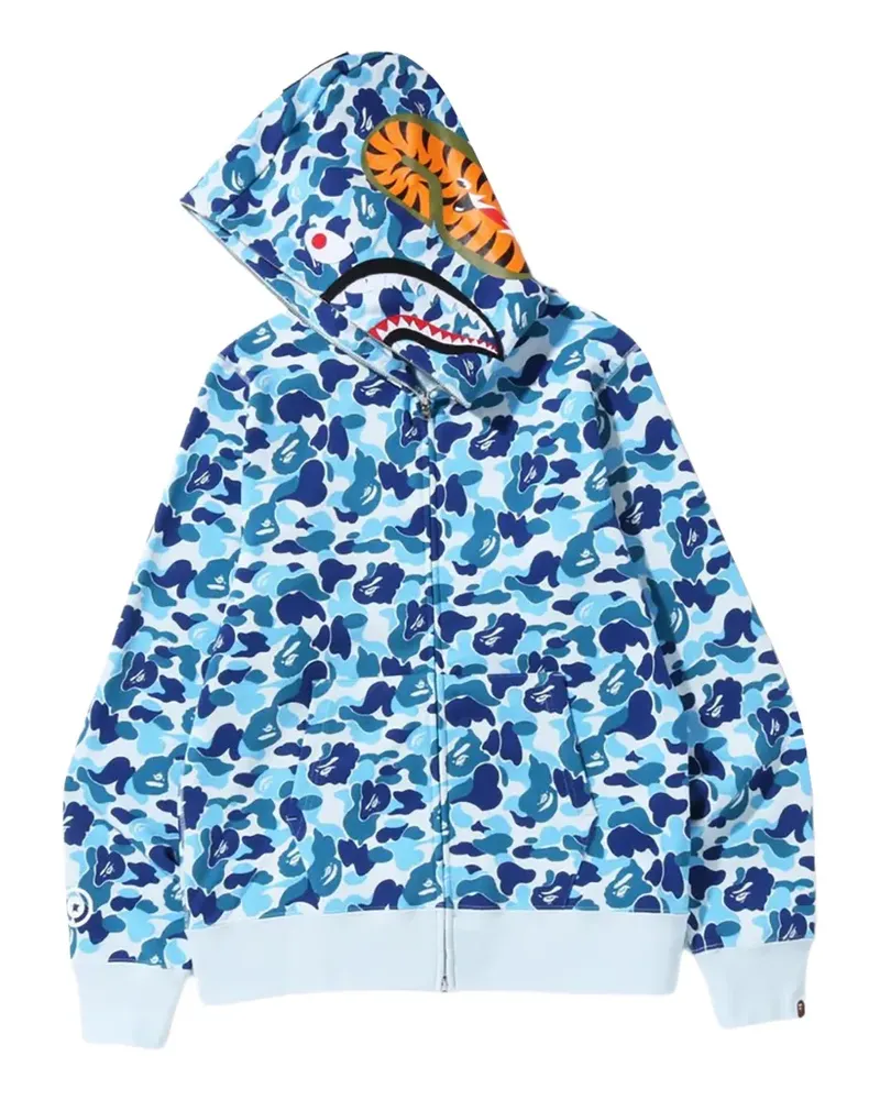 BAPE ABC Camo Shark Kapuzenjacke - Blau Blau