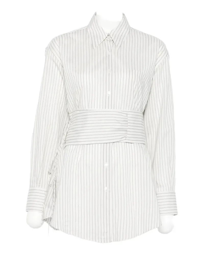 Róhe striped collared shirt - Weiß Weiß