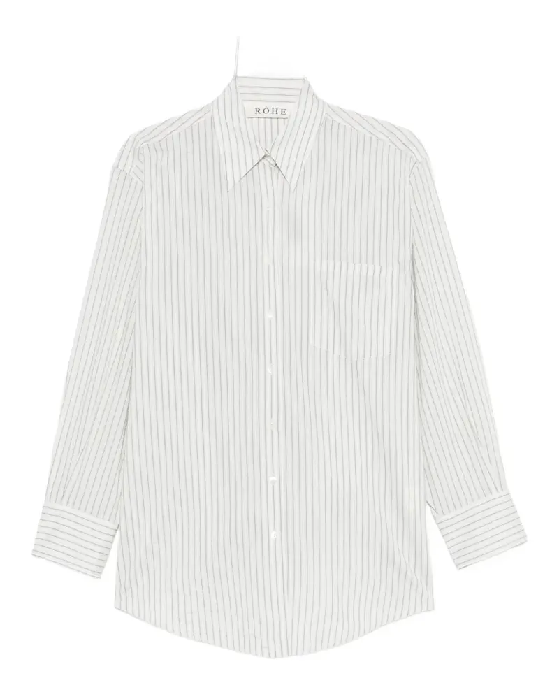 Róhe striped collared shirt - Weiß Weiß
