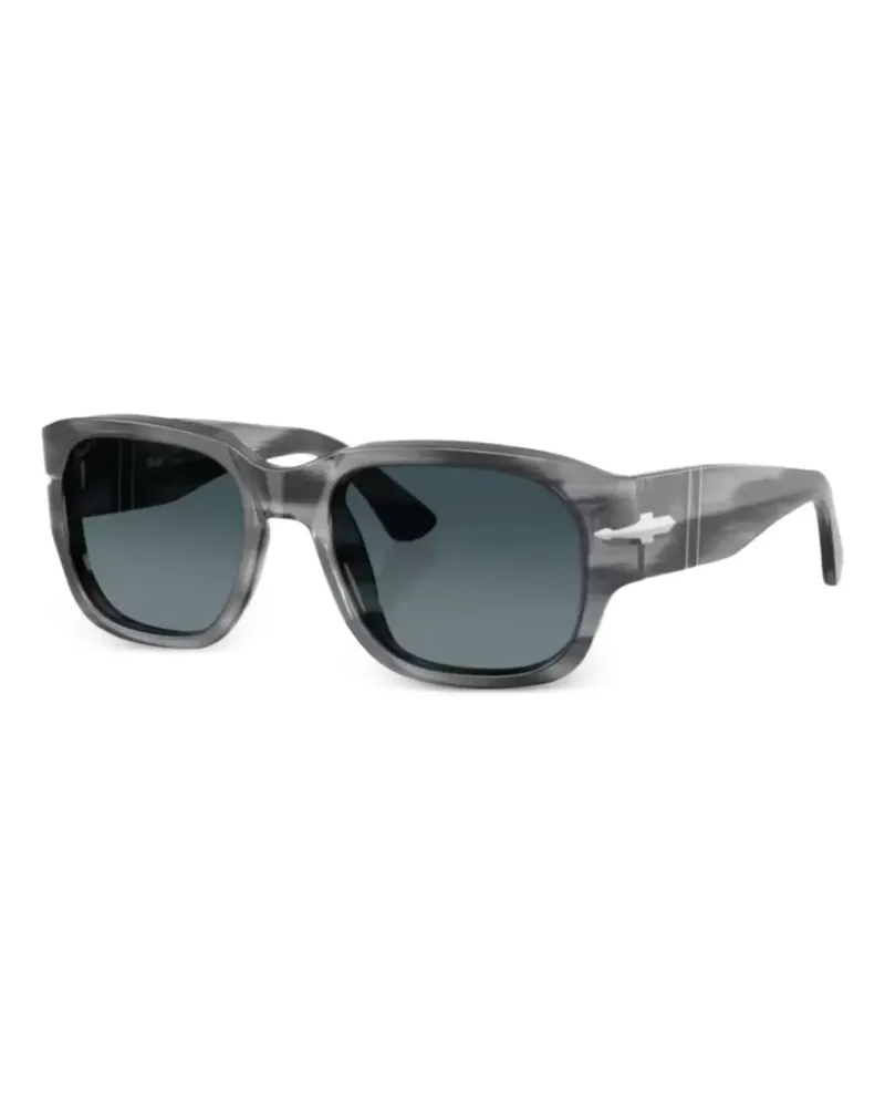 Persol Sonnenbrille mit eckigem Gestell - Grau Grau