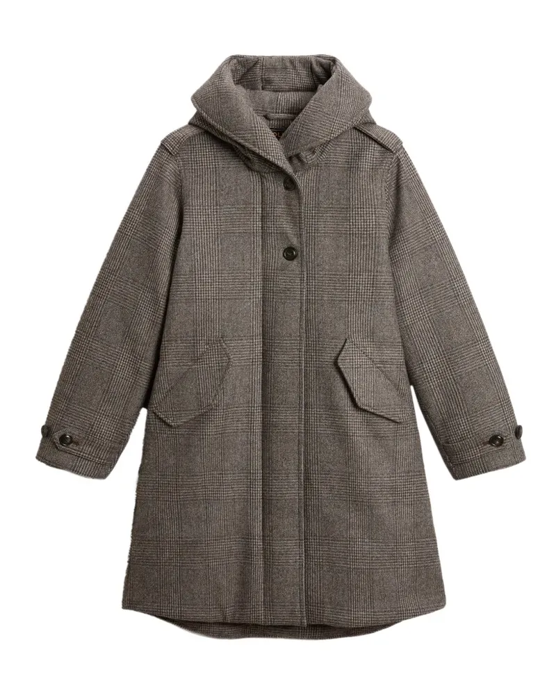 Woolrich Mantel mit Prince-of-Wales-Karomuster - Braun Braun
