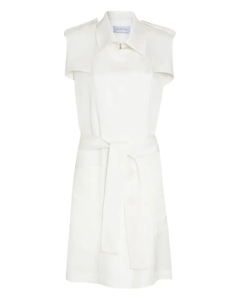 Gloria Coelho belted coat - Weiß Weiß