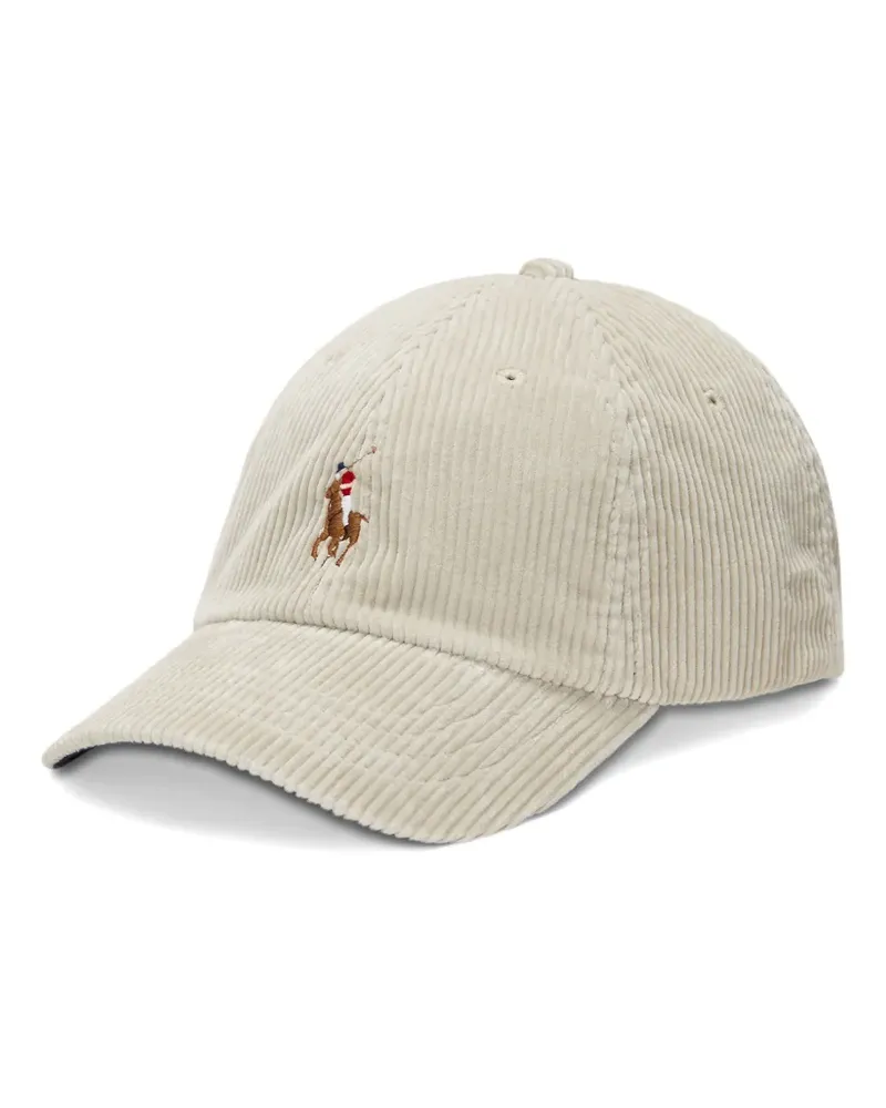 Ralph Lauren corduroy Pony-embroidered cap - Nude Nude