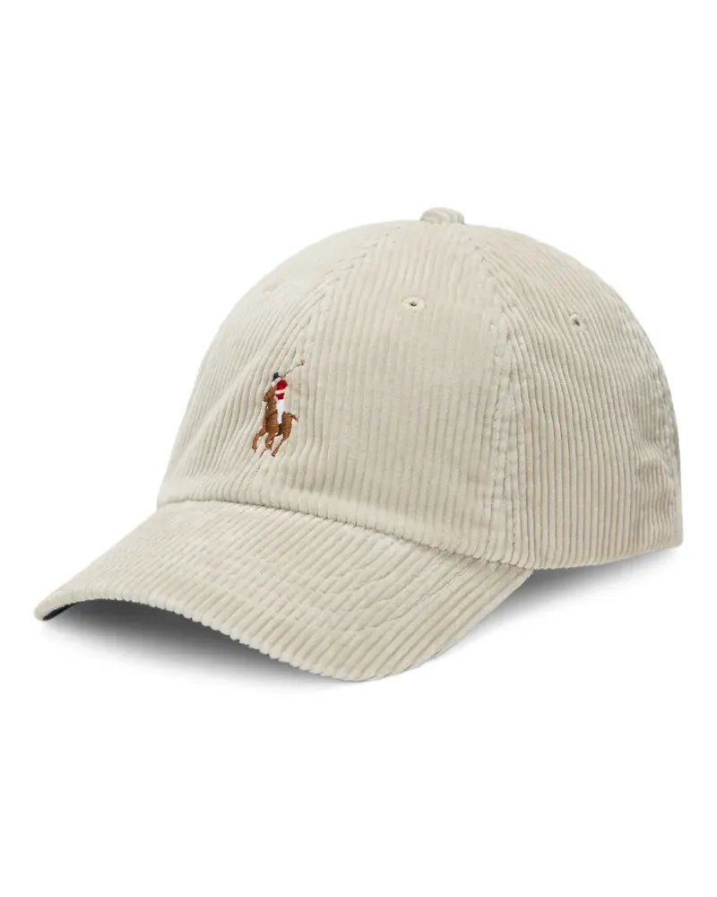 Ralph Lauren corduroy Pony-embroidered cap - Nude Nude