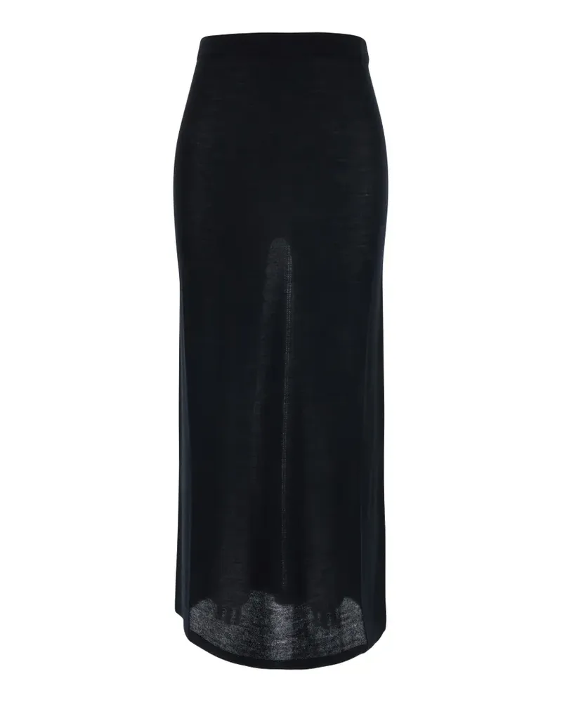 Semicouture Angie Midirock aus Schurwolle - Schwarz Schwarz