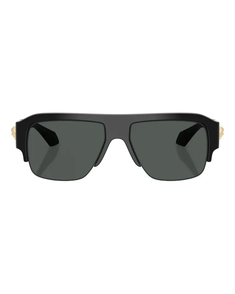 Versace Sonnenbrille mit Medusa-Schild - Schwarz Schwarz