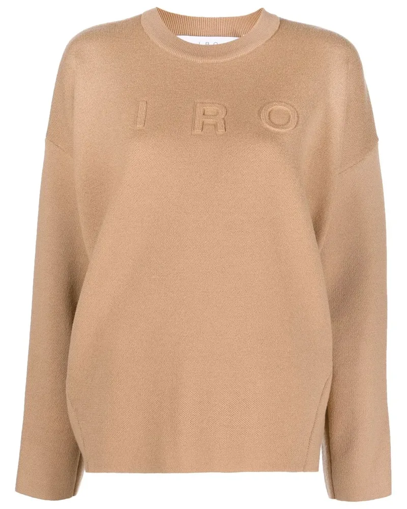 IRO Intarsien-Pullover mit V-Ausschnitt - Braun Braun