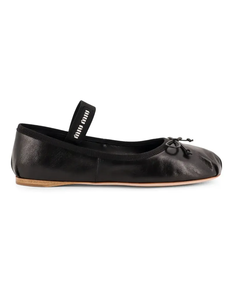 Miu Miu leather ballerinas - Schwarz Schwarz