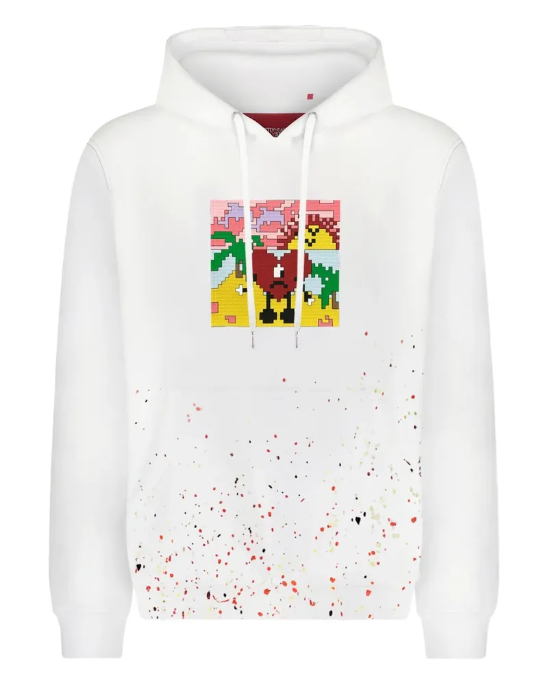 Mostly Heard Rarely Seen Summer Without You Hoodie mit Farbklecks-Print - Weiß Weiß