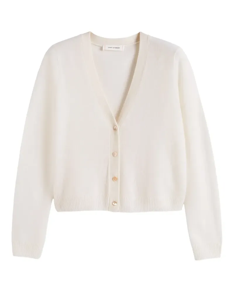 Chinti & Parker Kaschmircardigan mit V-Ausschnitt - Nude Nude