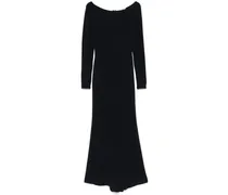 Schulterfreies Abendkleid - Blau