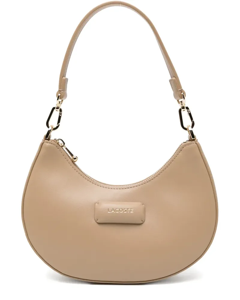 Lacoste Halbrunde Tasche mit Logo-Applikation - Braun Braun