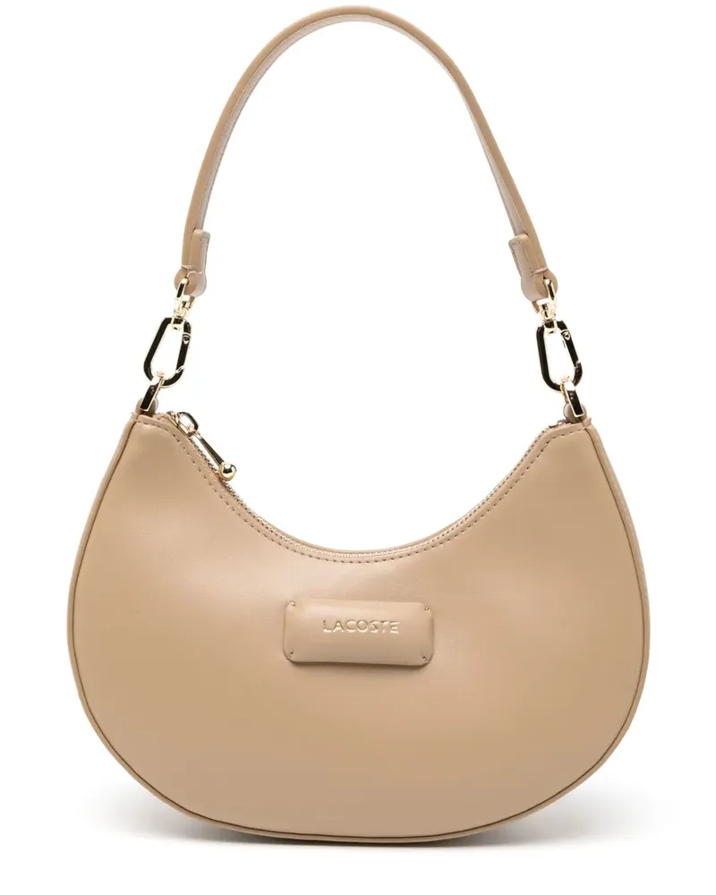 Lacoste Halbrunde Tasche mit Logo-Applikation - Braun Braun