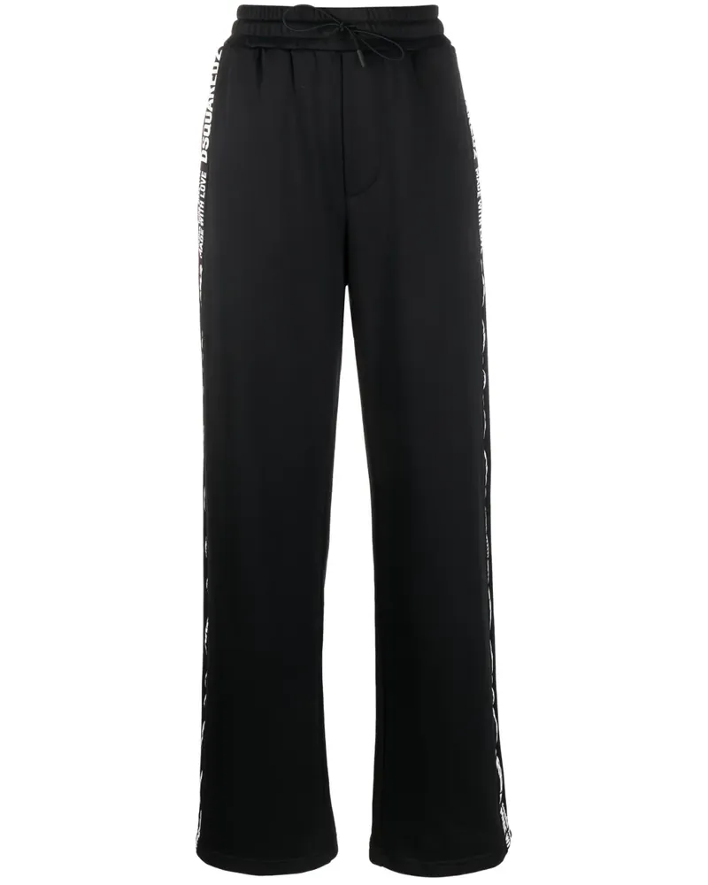 Dsquared2 Sporthose mit Logo-Streifen - Schwarz Schwarz