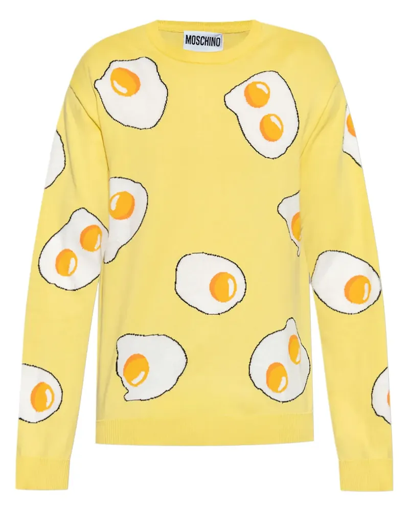 Moschino Pullover mit Ei-Motiv - Gelb Gelb